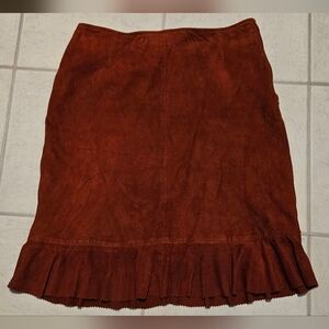 Anthropologie Rust A-Line Skirt